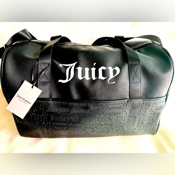 Juicy Couture Bags Shout It Out Deboss Logo Black Duffle Bag By Juicy Couture Poshmark